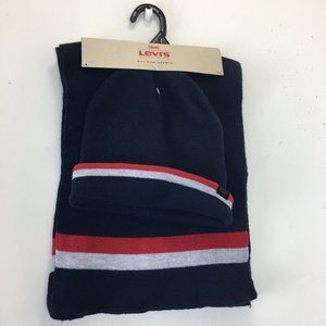 NEW Levi's Mens Scarf And Beanie Hat Set